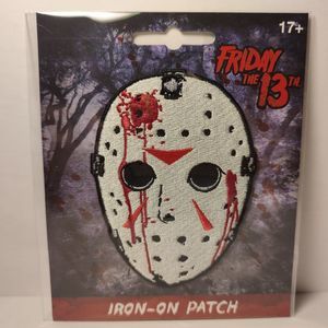 Friday The 13th Jason Mask Iron On Patch Official Halloween Movie Collectible